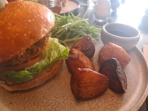 Panko crumbed mushroom burger at Bean Smuggler in Point Cook