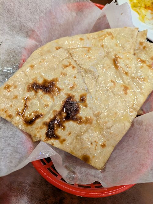 Roti with vegan butter at Taj Palace in Las Vegas