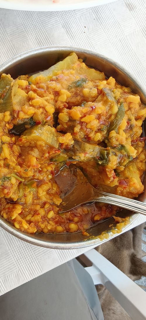 Vegetable Dansak at Taj Mahal Tandoori in Almunecar