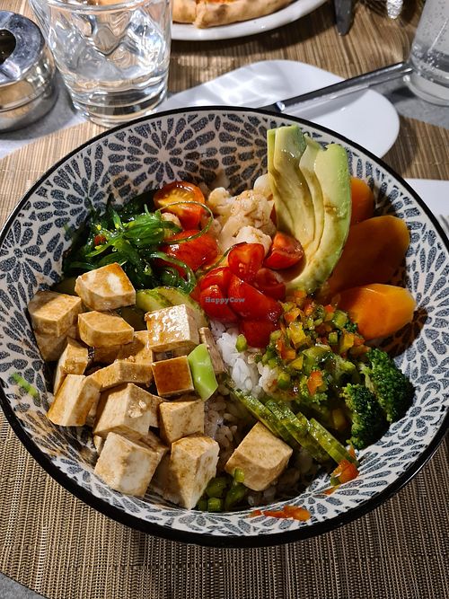 Some rice salad with tofu, broccoli and such at One Portomaso in St Julians