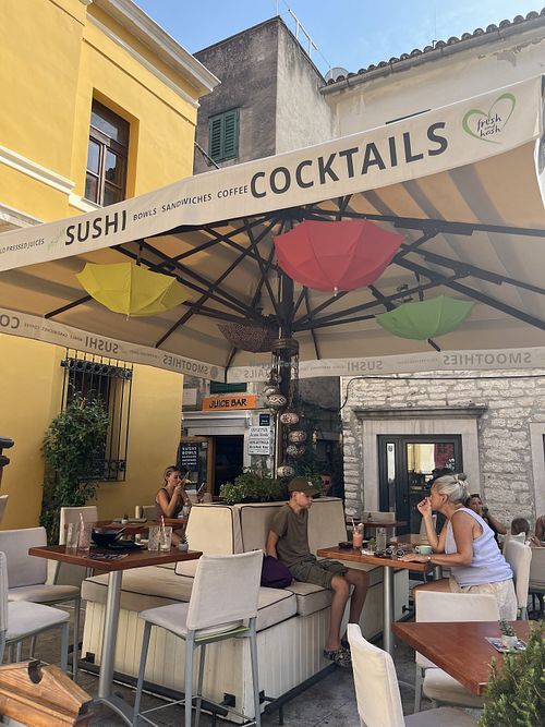 Outdoor area  at Fresh and Hash in Sibenik