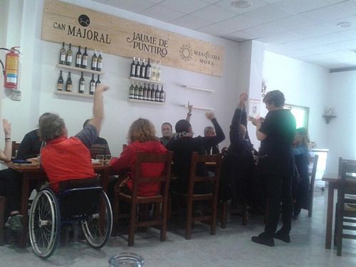 In the new restaurant... at Es Ginebro in Mallorca