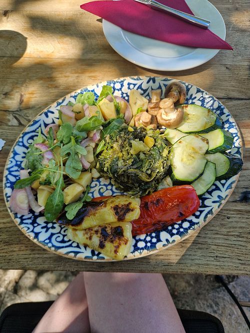 Vegan platter at Restoran Marina in Bicine