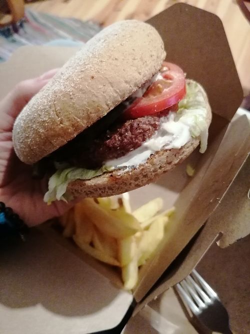 Vegan burger at Spatula in Szazhalombatta