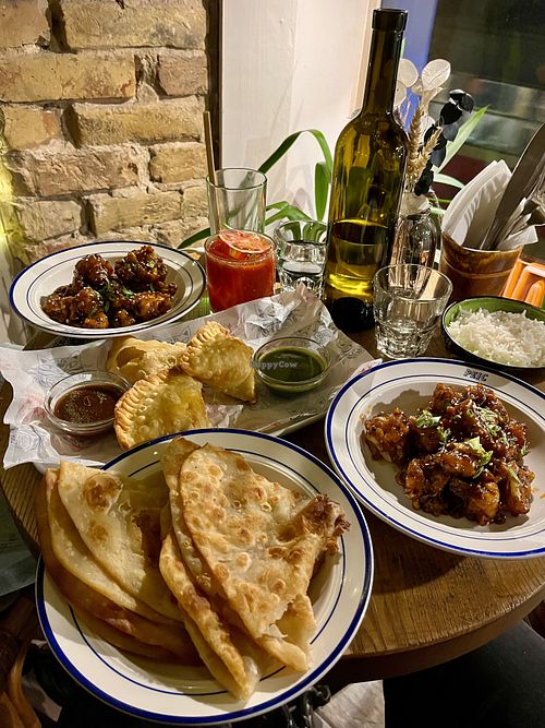 Gobi Manchurian, Paratha, Samosas  at Podil East India Company in Kyiv