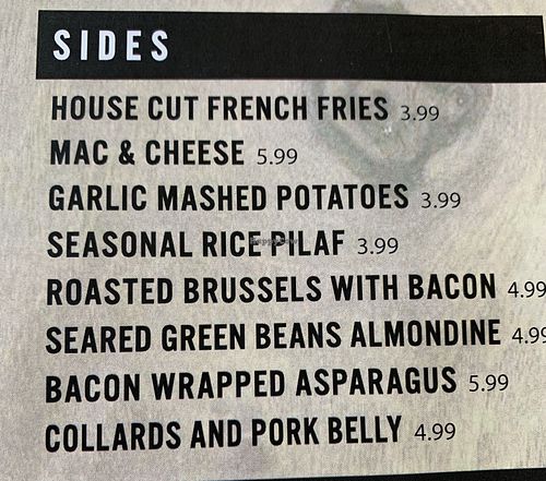 Menu - Sides at Shadowlawn Eats in Virginia Beach