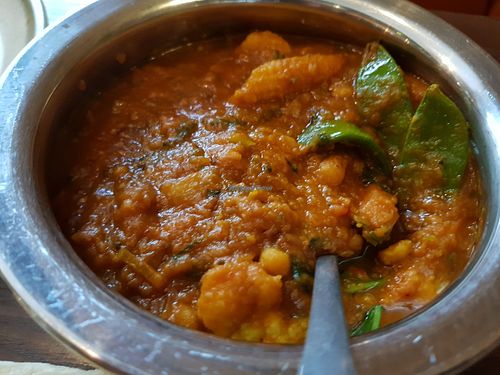 Vegetable dhansak curry at Babul's in Barnard Castle