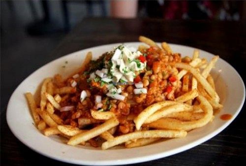 Chili cheese fries at Native Foods in Culver City