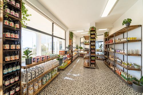 Interior view from the store at BioLogico in Aljezur