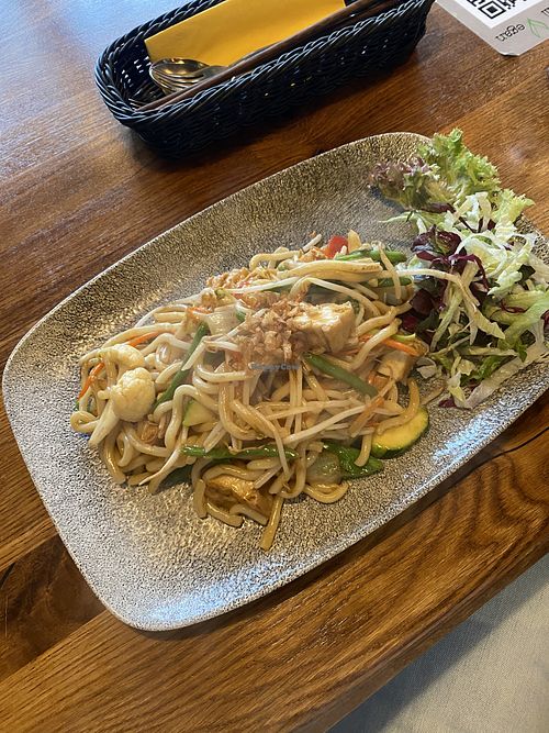 Udon noodles with veggies and tofu   at Lam Vegan in Hamburg