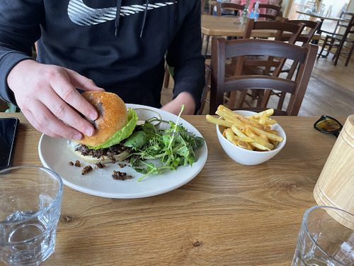 Burger at Leaf & Ground in Dursley