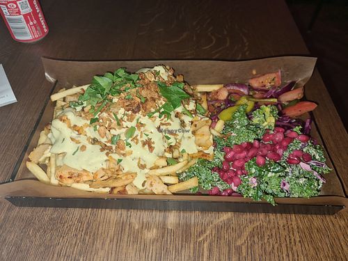 Vegan kebab plate at Le Kebab Odenplan in Stockholm