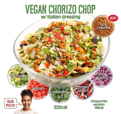 Delicious vegan chorizo chop! at Chop Stop in Encinitas