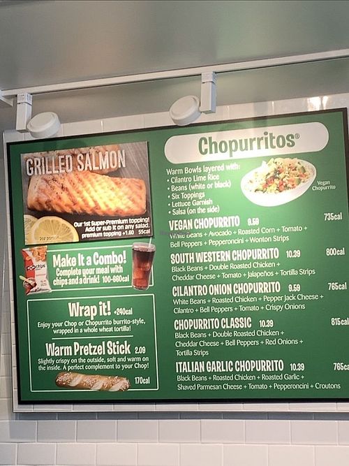 Inside menu 1  at Chop Stop in Temecula