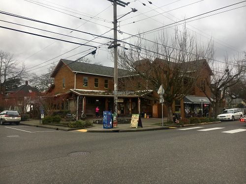 Street view at People's Food Co-op in Portland