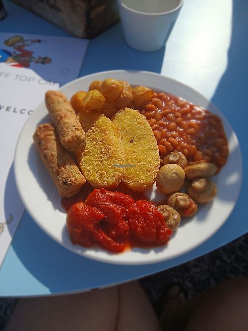 Biggest hashbrowns ever at Cliff Top Cafe in Cromer