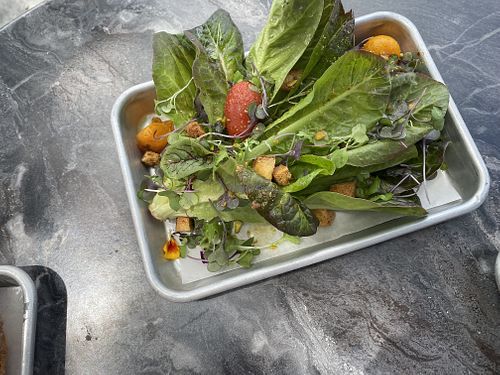Salad . They don’t cut the end off 🤷‍♀️ at Freya's Diner in St Petersburg