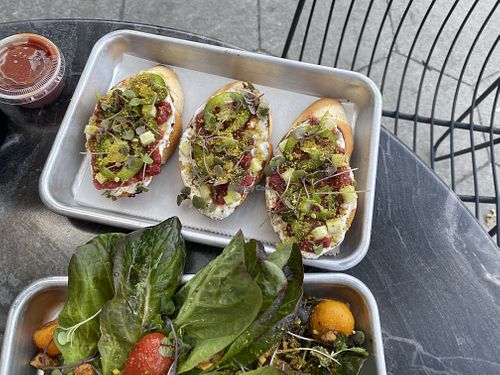 I highly recommend the bruschetta  at Freya's Diner in St Petersburg