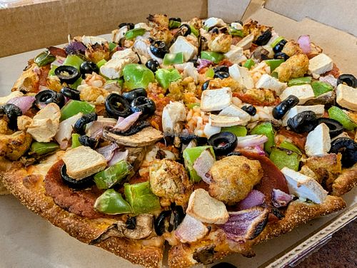 Vegan Combo Pizza at Pizza Twist in Boise
