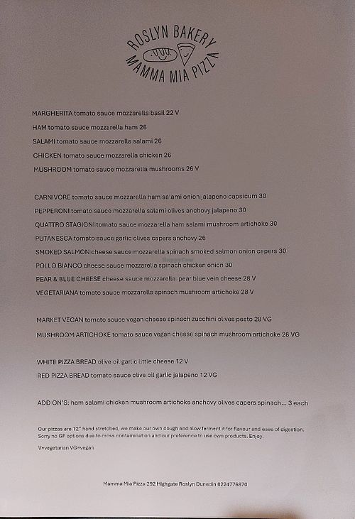  at Mamma Mia Pizza in Dunedin