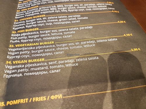 Vegan burger at Wrap House in Budva