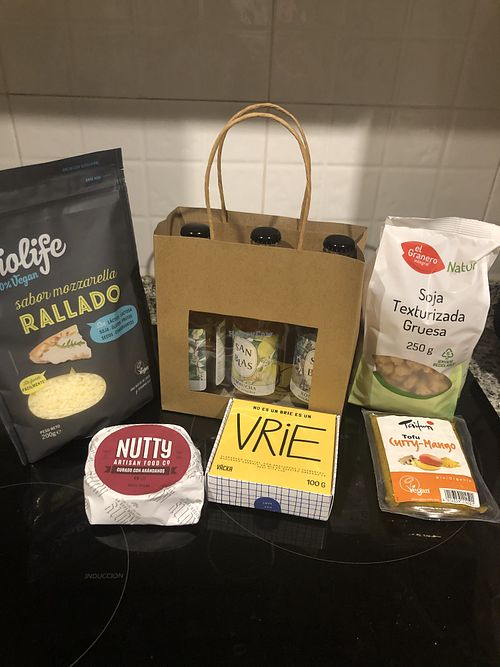 Shopping :) at Tiveri Very Vegan Food in Sitges