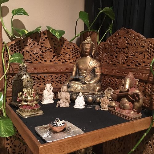 Culturally sensitive decor throughout.  at India House in Santa Fe