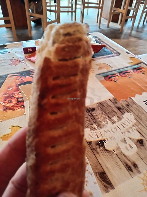 Vegan sausage roll at Woodland Cafe in Wetherby