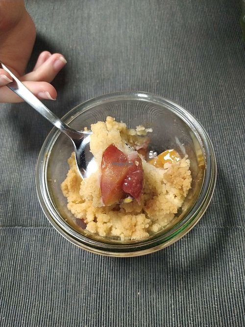 The crumble inside. at Vert et Bon in Yerres