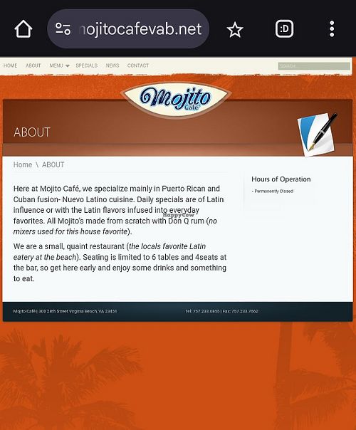  at Mojito Cafe in Virginia Beach