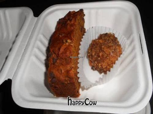 Banana chip loaf slice and chocolate crunch donut hole at BabyCakesNYC - Downtown Disney in Lake Buena Vista