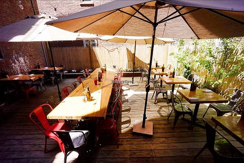 Backyard at Fornino in Brooklyn