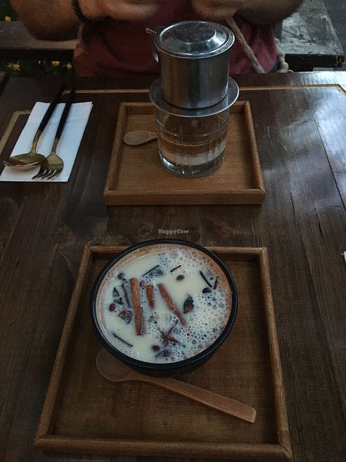 Vietnamese coffee and tea   at Ban Vegan in Berlin