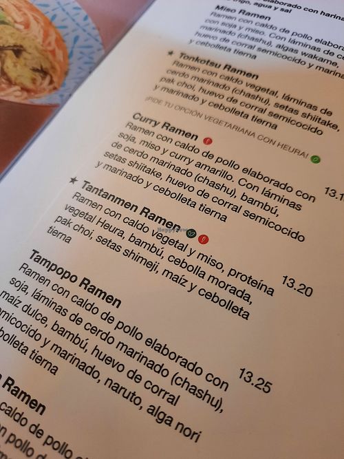 Tantanmen is the vegan ramen soup at Udon. at UDON in Sevilla