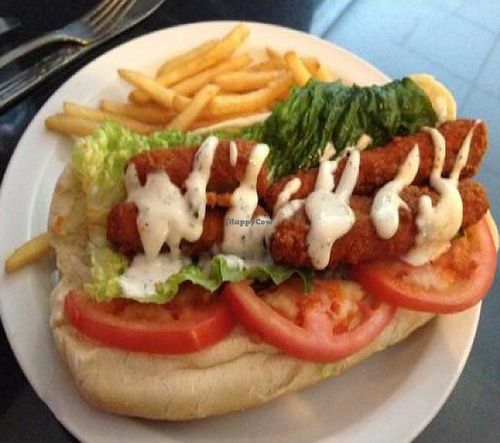 Buffalo chicken sandwich at Doomie's Home Cookin' in Hollywood