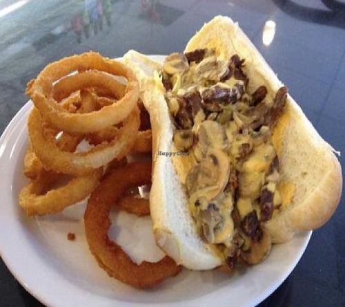 Vegan philly cheesesteak at Doomie's Home Cookin' in Hollywood
