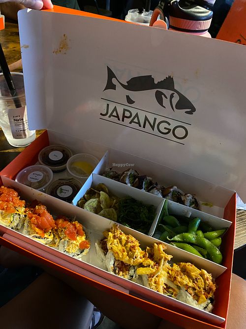 Volcano roll, Mexican roll, and saving Nemo roll at Japango in Orlando