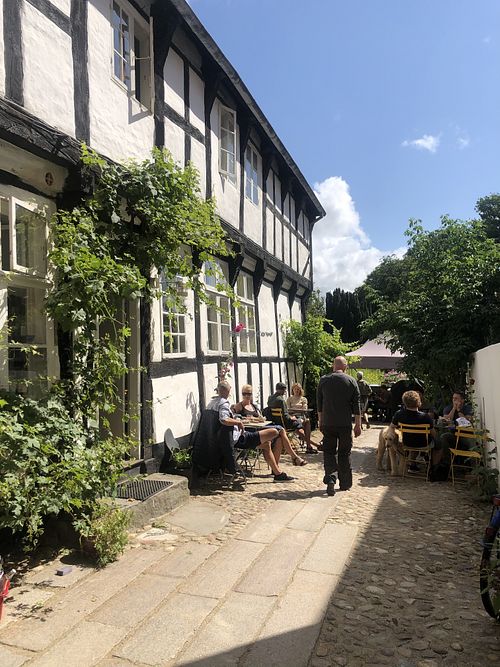 A view to the garden at Barok in Ribe