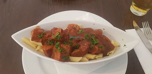 The seitan goulash without the side salad at Alt Döse in Cuxhaven