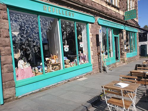 Outside at Little Green Refills in Abergavenny