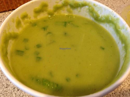 avocado soup at Catering Raw.z in Bucharest