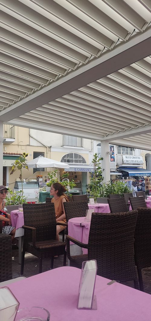 Gorgeous outdoor seating! at Bar Il Gabbiano in Capri