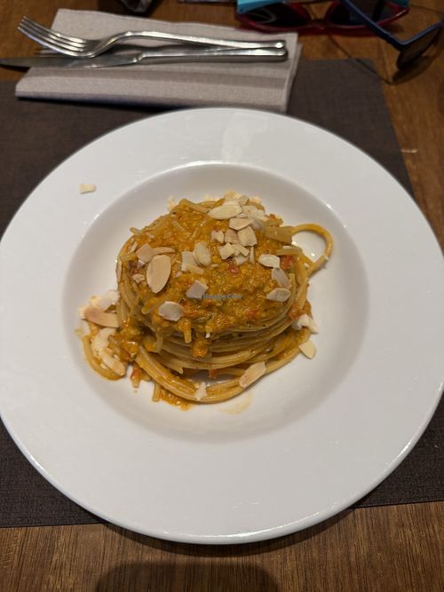 Mamma Nina’s pasta  at Taverna del Pavone in Monreale