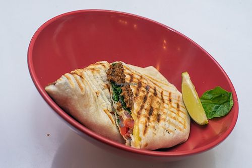 Veg-Italian Wrap - Plant Based meatballs and vegan cheese at Downtown D'Lites Cafe in Kilgore