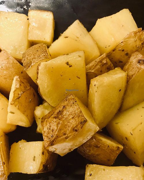 Roast potatoes  at Idem Con Patate in Turin