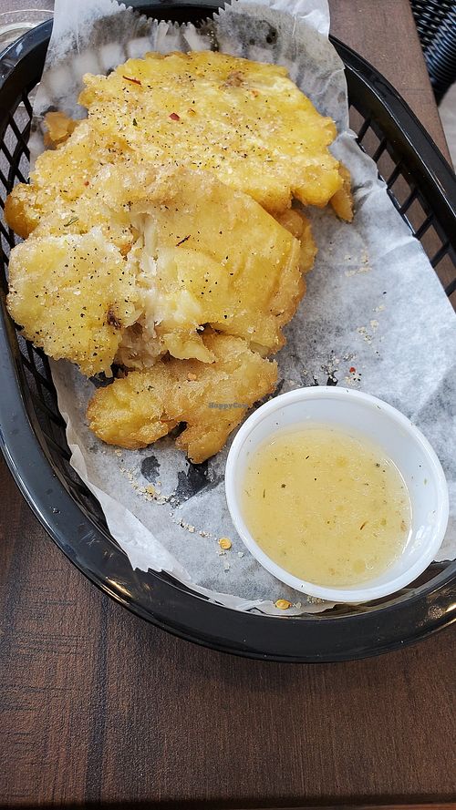 Tostones with garlic dip at Cousins Cuban Cafe in Black Mountain