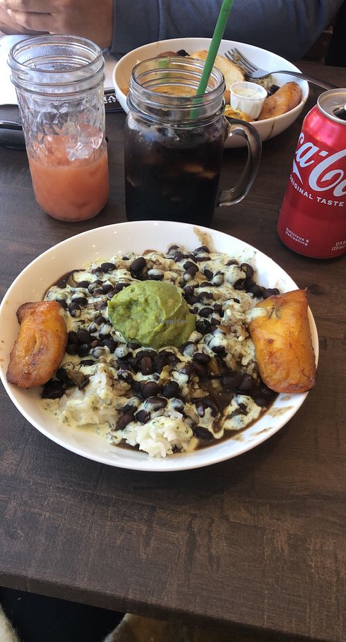 Rice bowl at Cousins Cuban Cafe in Black Mountain