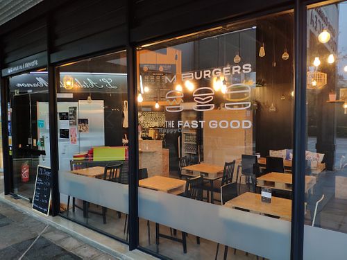 View from the street at M Burgers the Fast Good in Dijon