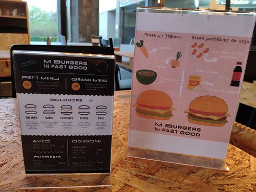 Menu at M Burgers the Fast Good in Dijon