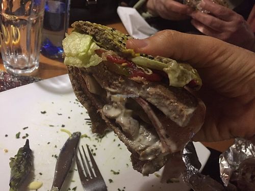 Double Veggie Burger at Zamin in Tehran